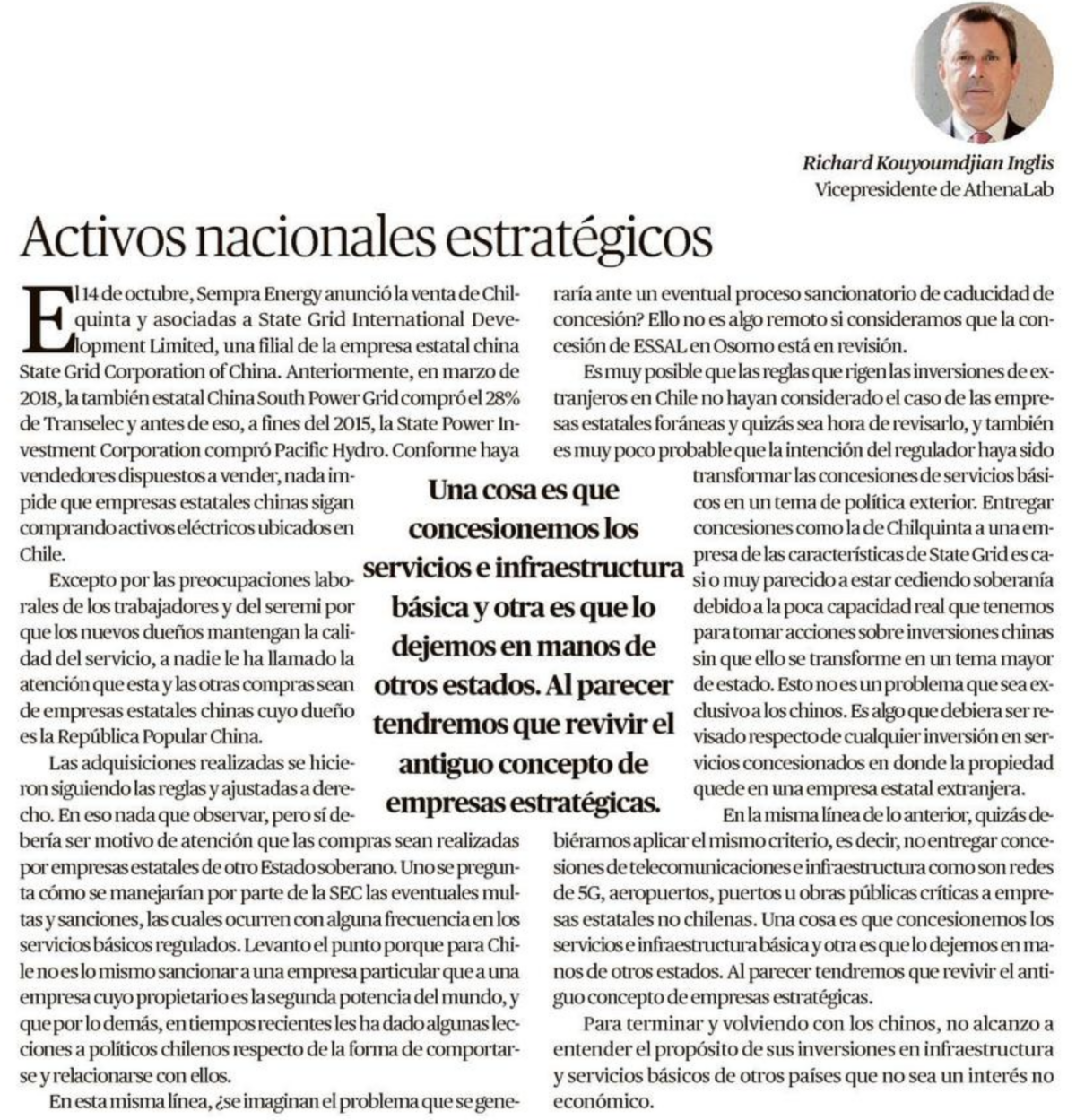 COLUMNA | Activos Nacionales Estratégicos