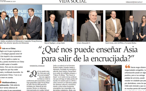 Conferencia Parag Khanna: ¿Qué nos puede enseñar Asia para salir de la encrucijada? en El Mercurio