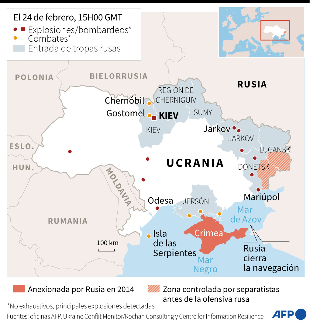 Inicio de la Guerra en Ucrania: La materialización de un ataque armado