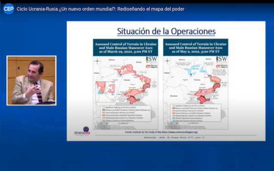 Jefe de estudios expone en Ciclo Ucrania-Rusia del CEP