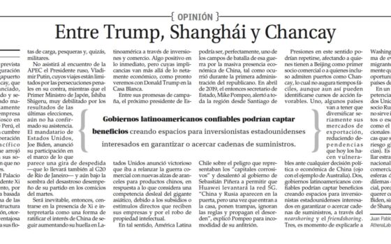 COLUMNA | Entre Trump, Shangái y Chancay