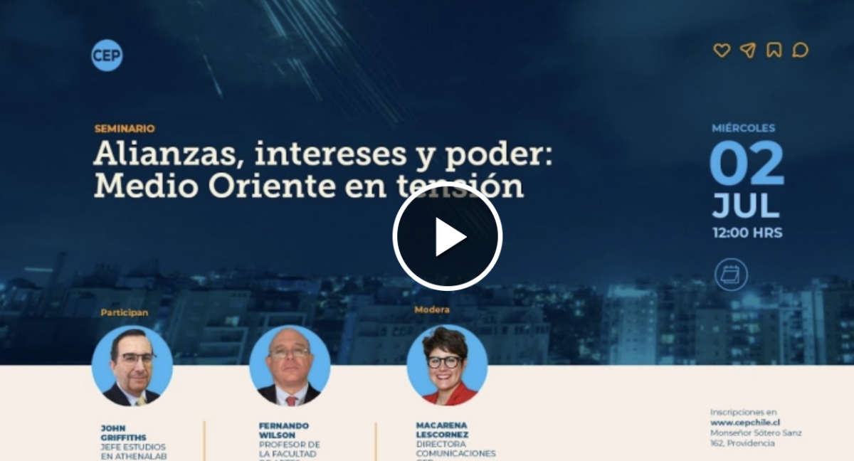 Seminario CEP | Alianzas, intereses y poder: Medio Oriente en tensión