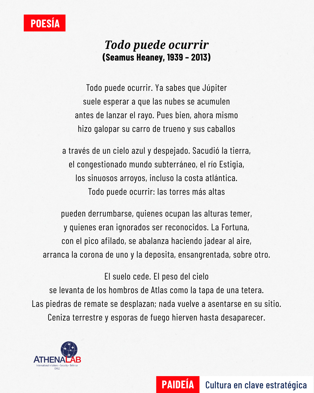 Nada vuelve a su lugar